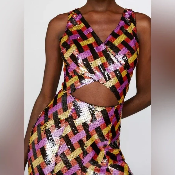 Nasty Gal Multicolor Sequin Jumpsuit - Picture 2 of 5